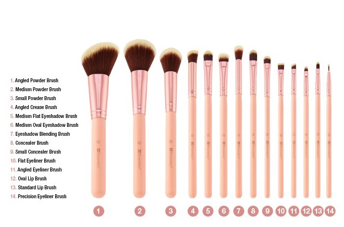 bo co trang diem bh cosmetics chic brush set